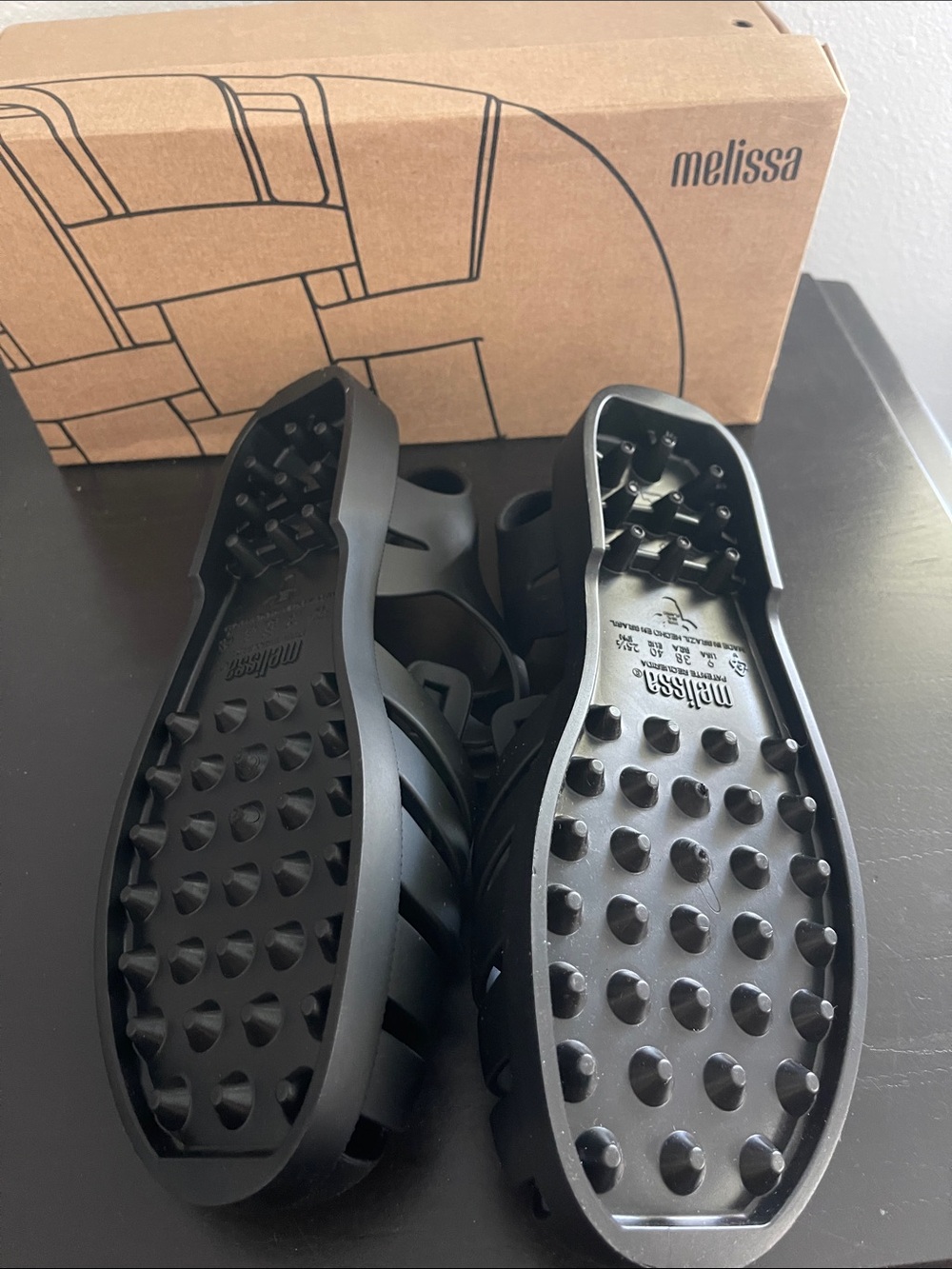 Melissa Women's Matte Black Jelly Fisherman Sandals - Picture 3 of 4